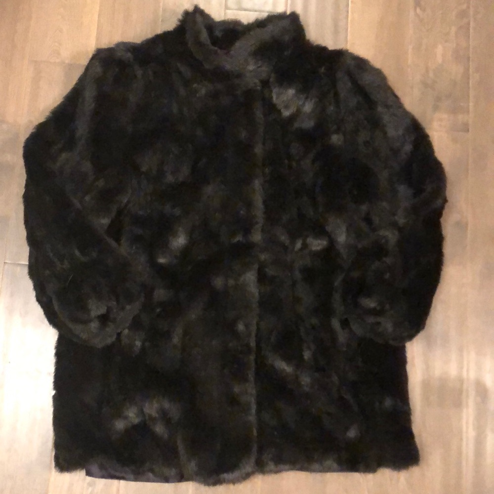 Vintage Monterey Fashions faux fur coat Made in USA